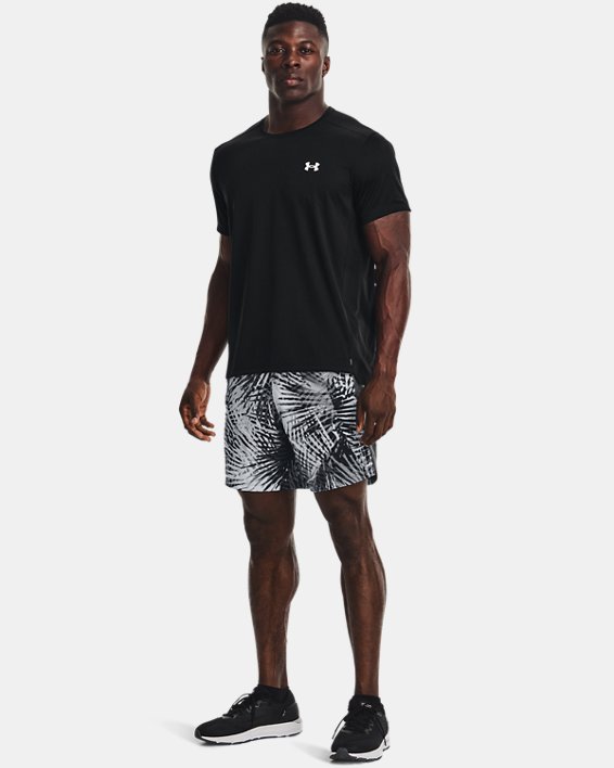 Men's UA Launch Run 7" Print Shorts, Gray, pdpMainDesktop image number 2